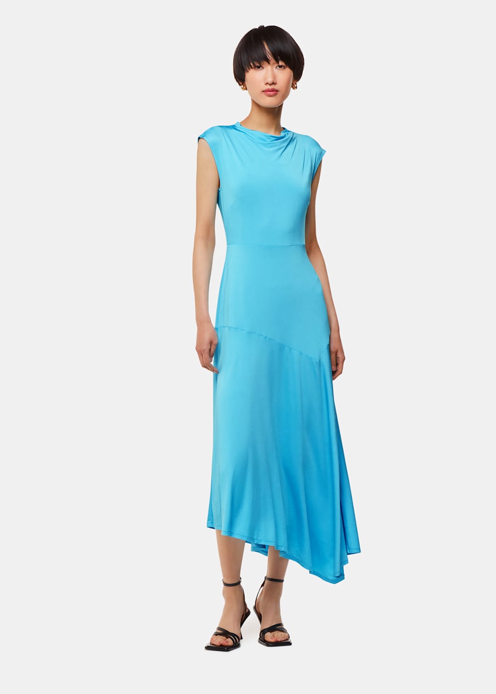Asymmetric jersey dress online